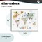 Stupell Industries Map Of World Pastel Animals Framed Giclee, design by Carla Daly